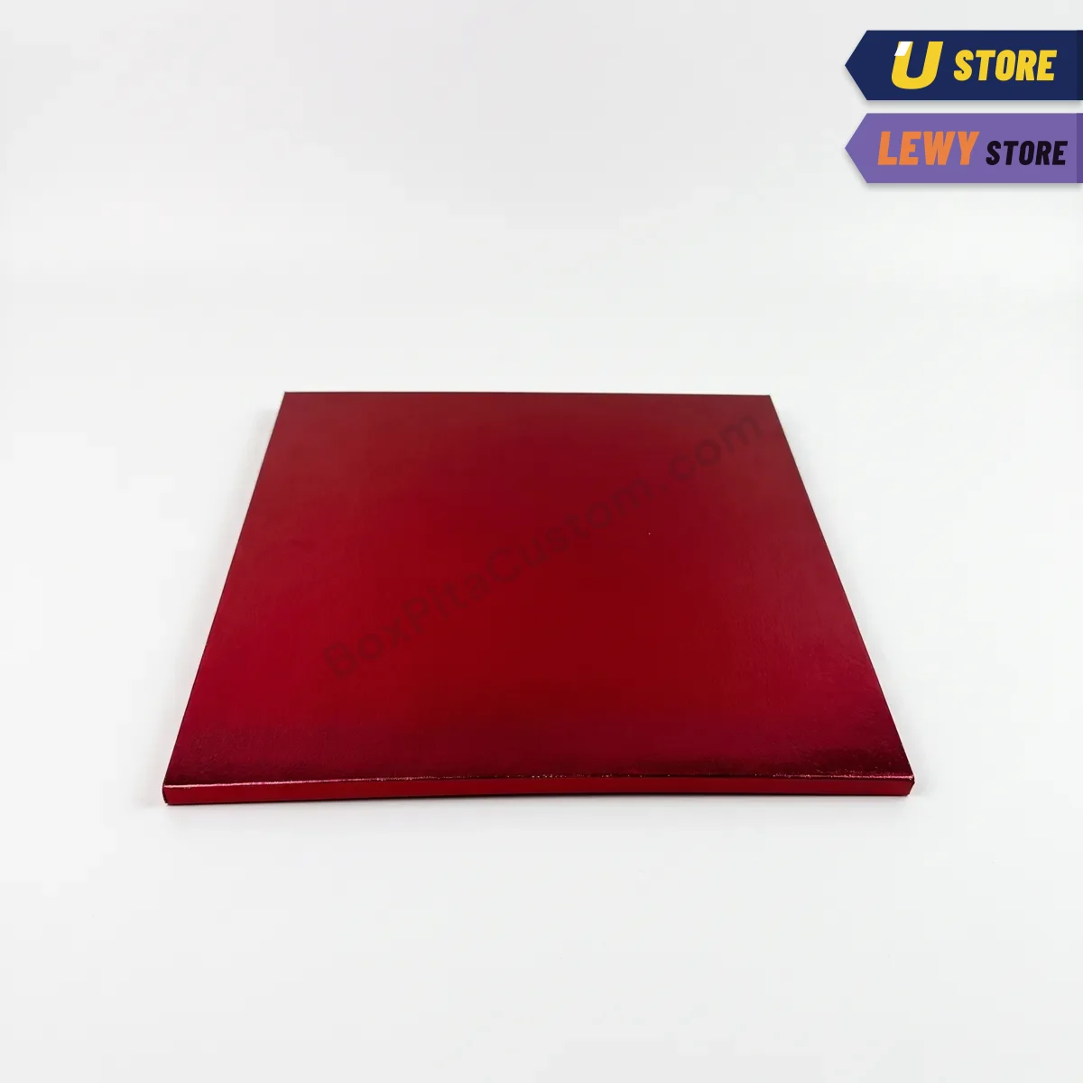 Cake board merah metalik, tebal 1 cm
