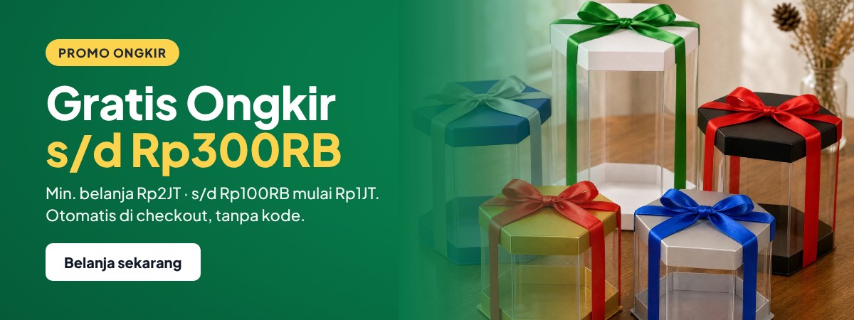Gratis ongkir s/d Rp300RB untuk belanja min. Rp2JT, s/d Rp100RB mulai Rp1JT